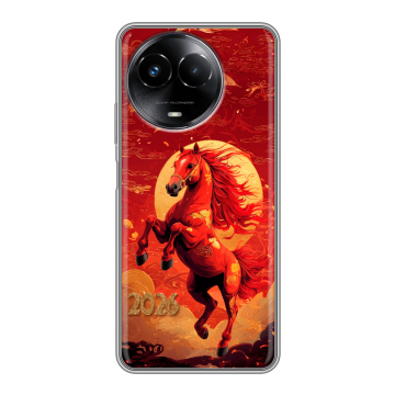 Силиконовый чехол на Realme Narzo 60x 5G с принтом Новый год