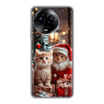 Силиконовый чехол на Realme Narzo 60x 5G с принтом Новый год