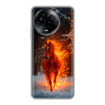 Силиконовый чехол на Realme Narzo 60x 5G с принтом Новый год Силиконовый чехол на Realme Narzo 60x 5G с принтом Новый год