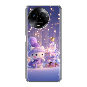 Силиконовый чехол на Realme Narzo 60x 5G с принтом Новый год Силиконовый чехол на Realme Narzo 60x 5G с принтом Новый год