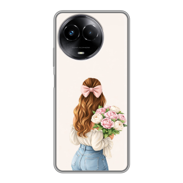 Силиконовый чехол на Realme Narzo 60x 5G с принтом женский Силиконовый чехол на Realme Narzo 60x 5G с принтом женский