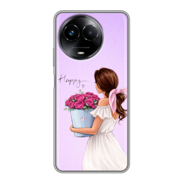 Силиконовый чехол на Realme Narzo 60x 5G с принтом женский Силиконовый чехол на Realme Narzo 60x 5G с принтом женский