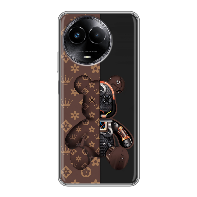 Силиконовый чехол на Realme Narzo 60x 5G с принтом Луи робот Силиконовый чехол на Realme Narzo 60x 5G с принтом Луи робот