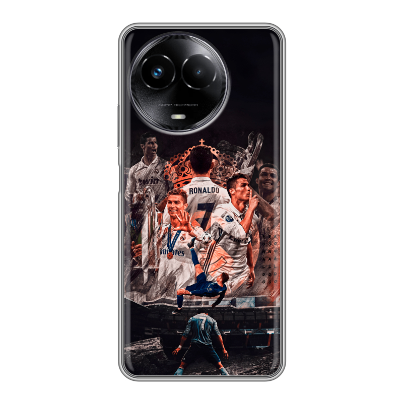 Силиконовый чехол на Realme Narzo 60x 5G с принтом Реал Роналдо Real Ronaldo Силиконовый чехол на Realme Narzo 60x 5G с принтом Реал Роналдо Real Ronaldo