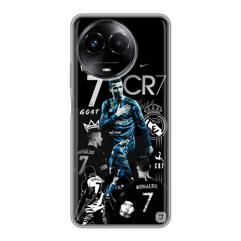 Силиконовый чехол на Realme Narzo 60x 5G с принтом Реал Роналдо Силиконовый чехол на Realme Narzo 60x 5G с принтом Реал Роналдо