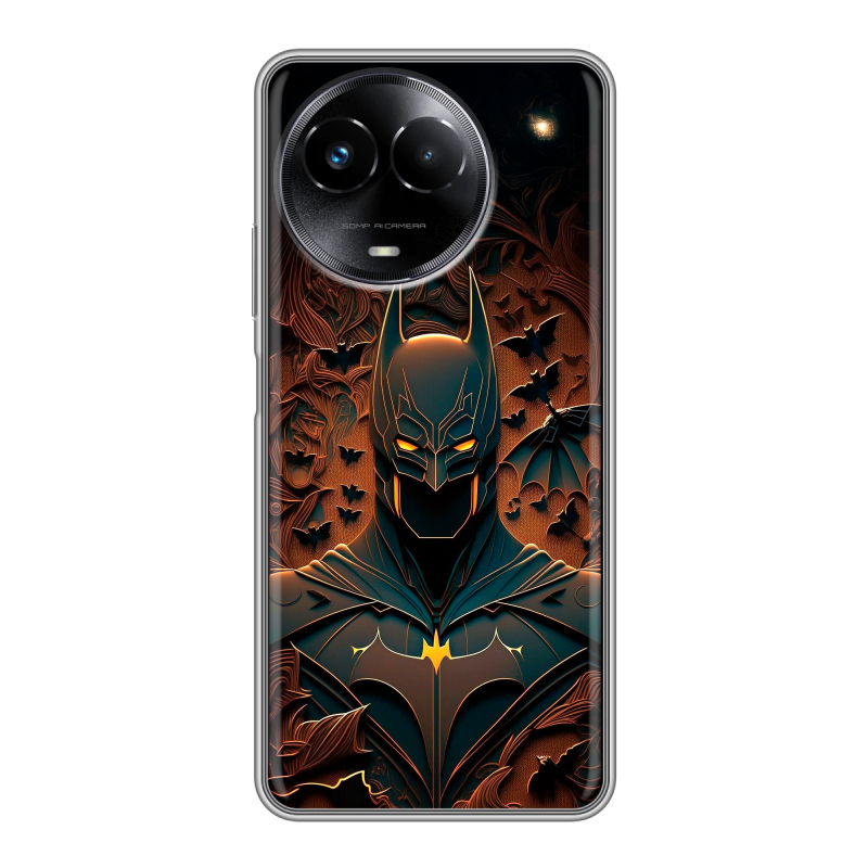 Силиконовый чехол на Realme Narzo 60x 5G с принтом Batman Бэтмен Силиконовый чехол на Realme Narzo 60x 5G с принтом Batman Бэтмен
