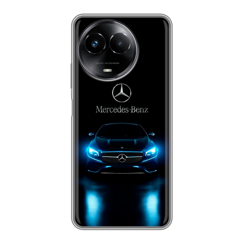 Силиконовый чехол на Realme Narzo 60x 5G с принтом Mercedes Мерседес Силиконовый чехол на Realme Narzo 60x 5G с принтом Mercedes Мерседес