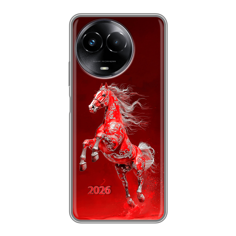 Силиконовый чехол на Realme Narzo 60x 5G с принтом Новый год Силиконовый чехол на Realme Narzo 60x 5G с принтом Новый год