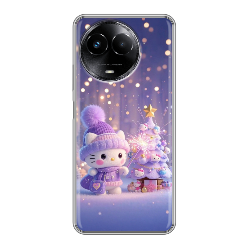 Силиконовый чехол на Realme Narzo 60x 5G с принтом Новый год Силиконовый чехол на Realme Narzo 60x 5G с принтом Новый год