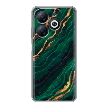 Силиконовый чехол на Infinix Smart 8 Pro с принтом Мрамор зеленое золото Силиконовый чехол на Infinix Smart 8 Pro с принтом Мрамор зеленое золото