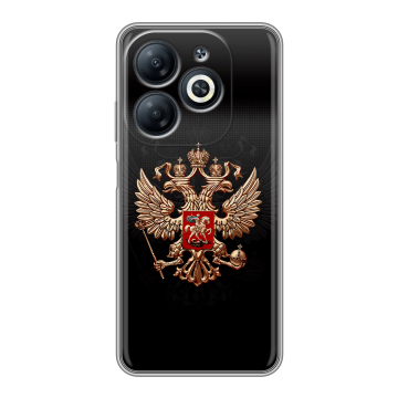 Силиконовый чехол на Infinix Smart 8 Pro с принтом Герб России Силиконовый чехол на Infinix Smart 8 Pro с принтом Герб России