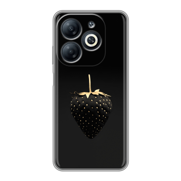 Силиконовый чехол на Infinix Smart 8 Pro с принтом Черная клубника Силиконовый чехол на Infinix Smart 8 Pro с принтом Черная клубника