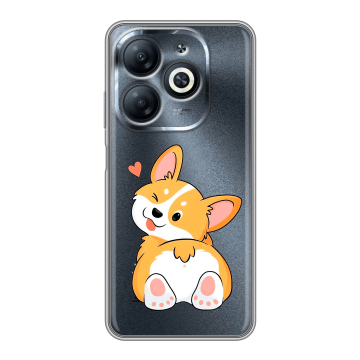 Силиконовый чехол на Infinix Smart 8 Pro с принтом Корги