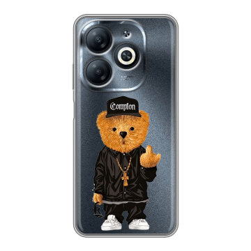 Силиконовый чехол на Infinix Smart 8 Pro с принтом Плюшевый медведь