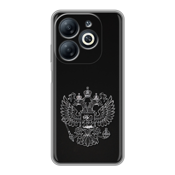 Силиконовый чехол на Infinix Smart 8 Pro с принтом Герб России
