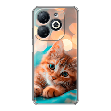 Силиконовый чехол на Infinix Smart 8 Pro с принтом котик Силиконовый чехол на Infinix Smart 8 Pro с принтом котик