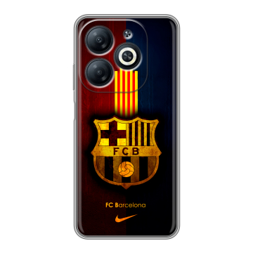 Силиконовый чехол на Infinix Smart 8 Pro с принтом Барселона Barcelona