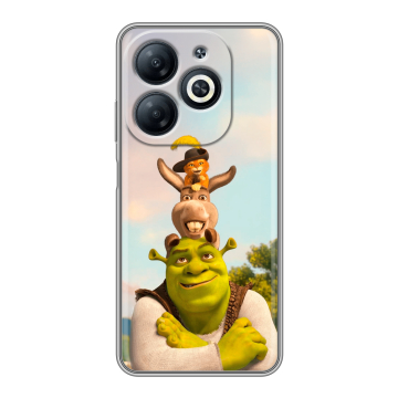 Силиконовый чехол на Infinix Smart 8 Pro с принтом Шрек Shrek
