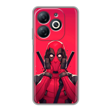 Силиконовый чехол на Infinix Smart 8 Pro с принтом Дедпул Deadpool