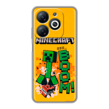 Силиконовый чехол на Infinix Smart 8 Pro с принтом Майнкрафт Minecraft