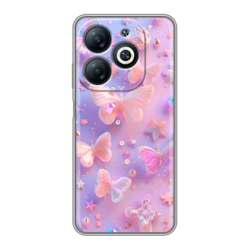 Силиконовый чехол на Infinix Smart 8 Pro с принтом Бабочки