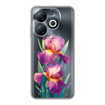 Силиконовый чехол на Infinix Smart 8 Pro с принтом Цветы орхидеи