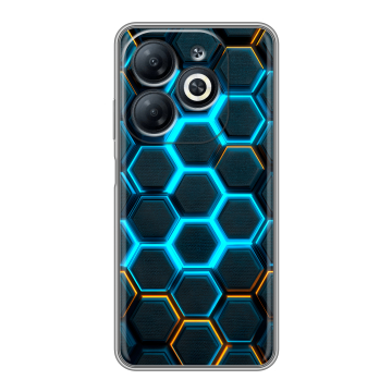 Силиконовый чехол на Infinix Smart 8 Pro с принтом Неоновые соты