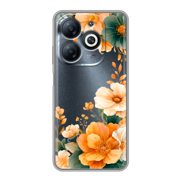 Силиконовый чехол на Infinix Smart 8 Pro с принтом Цветы принт