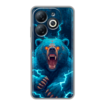 Силиконовый чехол на Infinix Smart 8 Pro с принтом Медведь