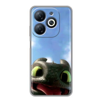 Силиконовый чехол на Infinix Smart 8 Pro с принтом Как приручить дракона