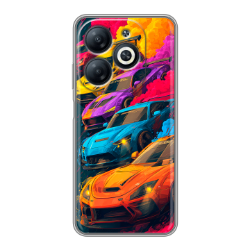 Силиконовый чехол на Infinix Smart 8 Pro с принтом Тачки