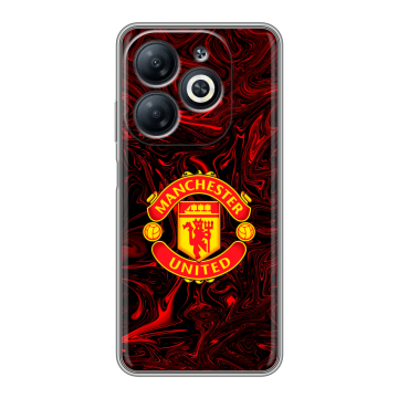 Силиконовый чехол на Infinix Smart 8 Pro с принтом Manchester United