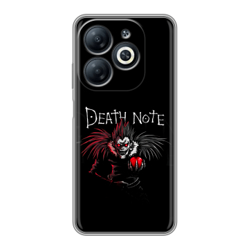 Силиконовый чехол на Infinix Smart 8 Pro с принтом Death note Тетрадь смерти