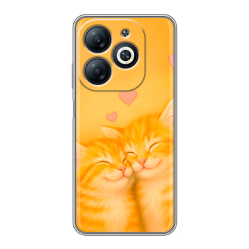 Силиконовый чехол на Infinix Smart 8 Pro с принтом Милые котята