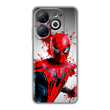 Силиконовый чехол на Infinix Smart 8 Pro с принтом Spiderman Человек паук Силиконовый чехол на Infinix Smart 8 Pro с принтом Spiderman Человек паук