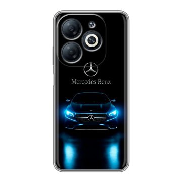 Силиконовый чехол на Infinix Smart 8 Pro с принтом Mercedes Мерседес