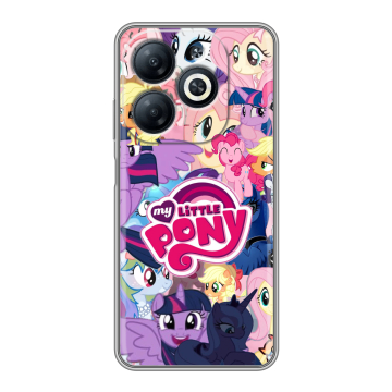 Силиконовый чехол на Infinix Smart 8 Pro с принтом My little pony Дружба чудо