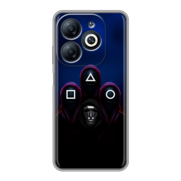 Силиконовый чехол на Infinix Smart 8 Pro с принтом Игра Кальмара
