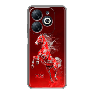 Силиконовый чехол на Infinix Smart 8 Pro с принтом Новый год