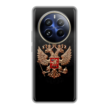 Силиконовый чехол на Realme 12 Pro с принтом Герб России Силиконовый чехол на Realme 12 Pro с принтом Герб России
