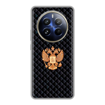 Силиконовый чехол на Realme 12 Pro с принтом Герб России принт