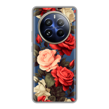 Силиконовый чехол на Realme 12 Pro с принтом Розы