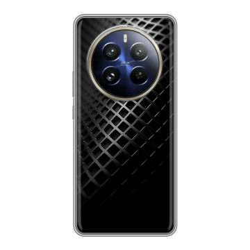 Силиконовый чехол на Realme 12 Pro с принтом Текстура металла