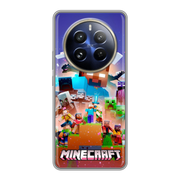 Силиконовый чехол на Realme 12 Pro с принтом Майнкрафт Minecraft Силиконовый чехол на Realme 12 Pro с принтом Майнкрафт Minecraft
