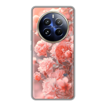 Силиконовый чехол на Realme 12 Pro с принтом Розы цветы