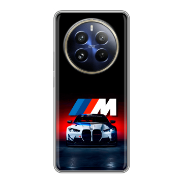 Силиконовый чехол на Realme 12 Pro с принтом БМВ BMW Силиконовый чехол на Realme 12 Pro с принтом БМВ BMW