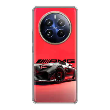 Силиконовый чехол на Realme 12 Pro с принтом Мерседес Mercedes AMG Силиконовый чехол на Realme 12 Pro с принтом Мерседес Mercedes AMG