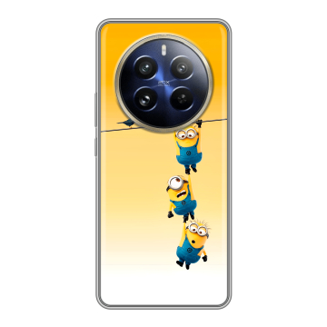 Силиконовый чехол на Realme 12 Pro с принтом Миньоны