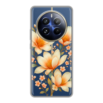Силиконовый чехол на Realme 12 Pro с принтом Цветы Силиконовый чехол на Realme 12 Pro с принтом Цветы