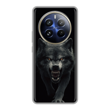 Силиконовый чехол на Realme 12 Pro с принтом Волк